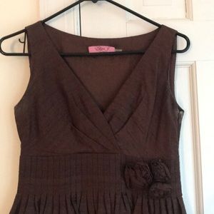 Short Brown A Line Cocktail Dress
